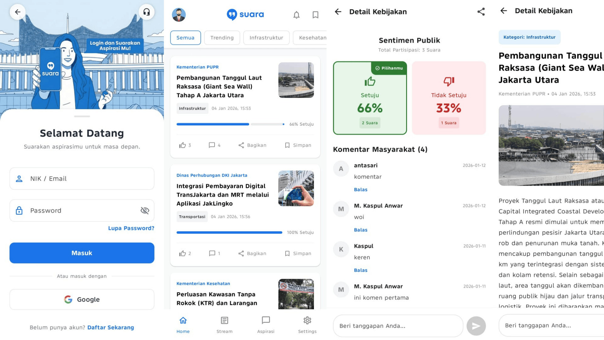 Suara - Public Aspiration & Policy Voting Platform preview